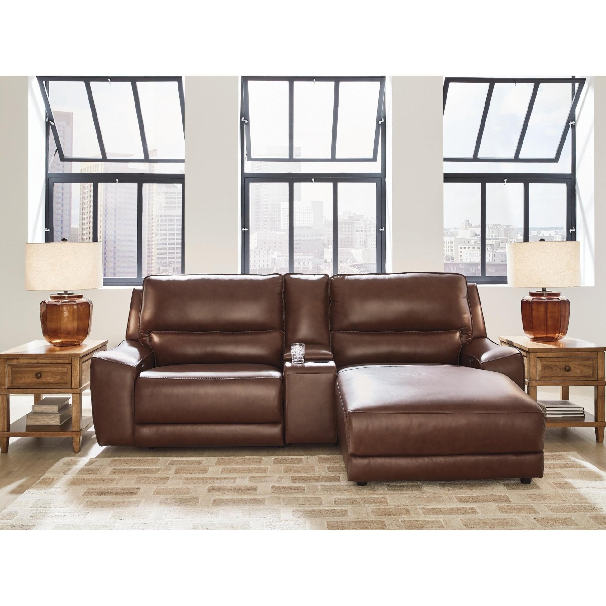 Signature Design by Ashley DeepWakes PCU62607S4 3 pc Power Reclining Sectional with Chaise - American Furniture of Slidell