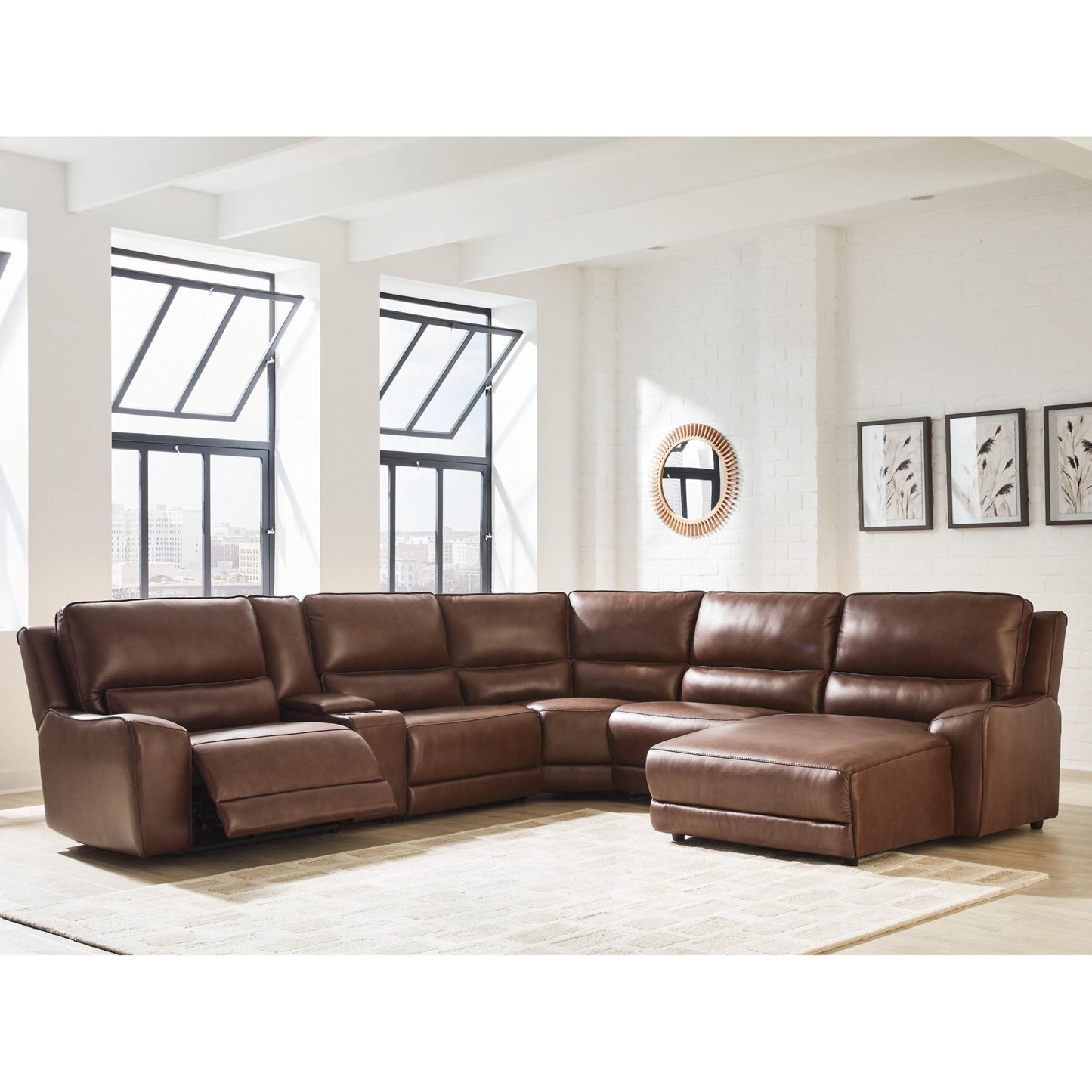 Signature Design by Ashley DeepWakes PCU62607S6 6 pc Power Reclining Sectional with Chaise - American Furniture of Slidell