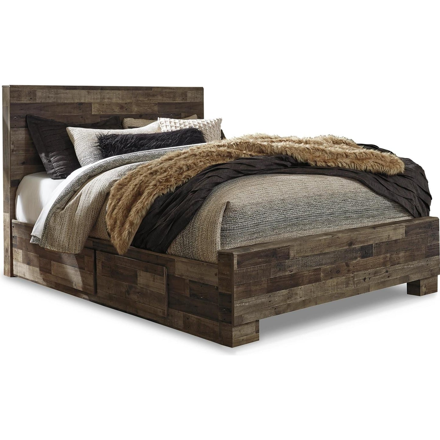 Signature Design by Ashley Derekson B200B43 Queen Panel Bed with 2 Side Storage - American Furniture of Slidell