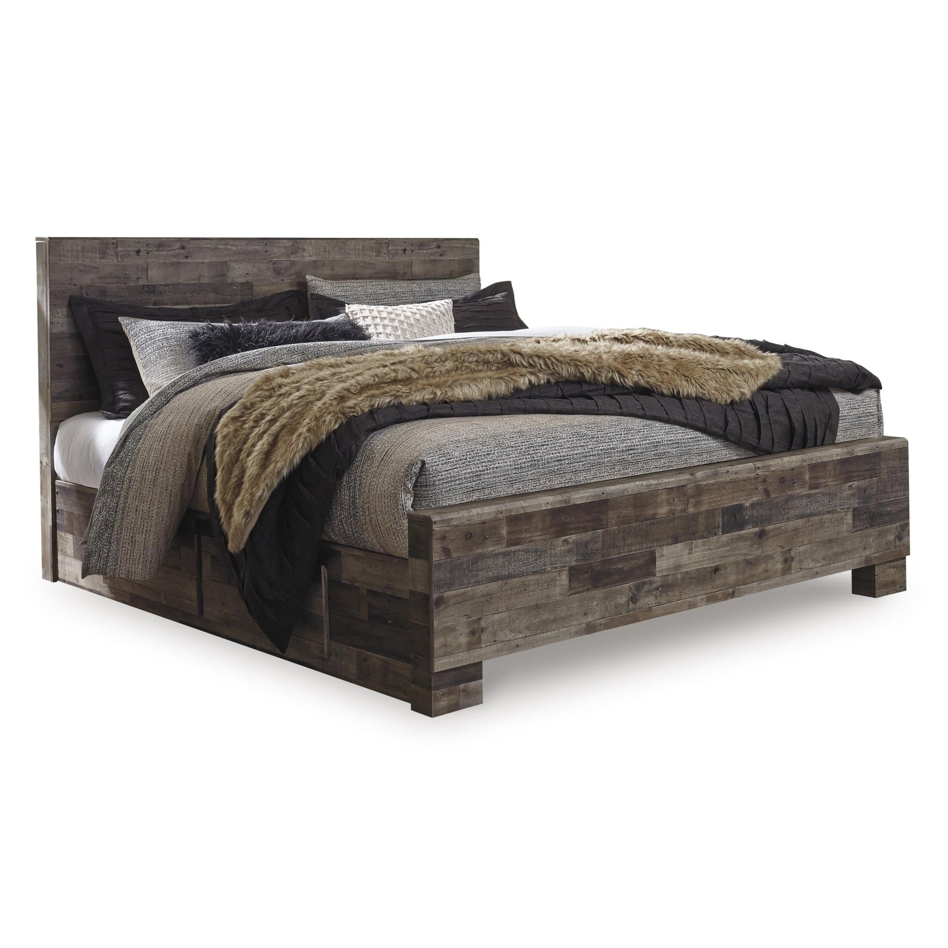 Signature Design by Ashley Derekson B200B44 King Panel Bed with 2 Side Storage - American Furniture of Slidell