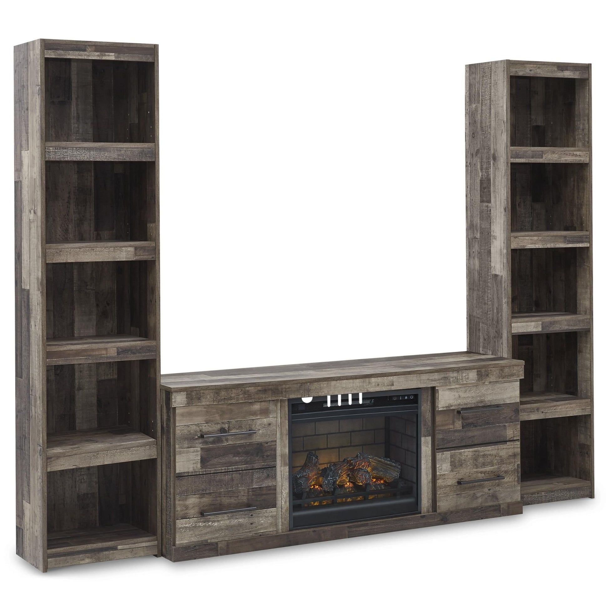 Signature Design by Ashley Derekson EW0200W10 3 pc Entertainment Center with Electric Fireplace - American Furniture of Slidell