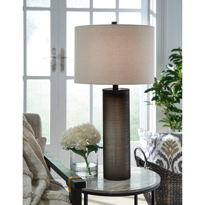 Signature Design by Ashley Dingerly L430824 Glass Table Lamp - American Furniture of Slidell