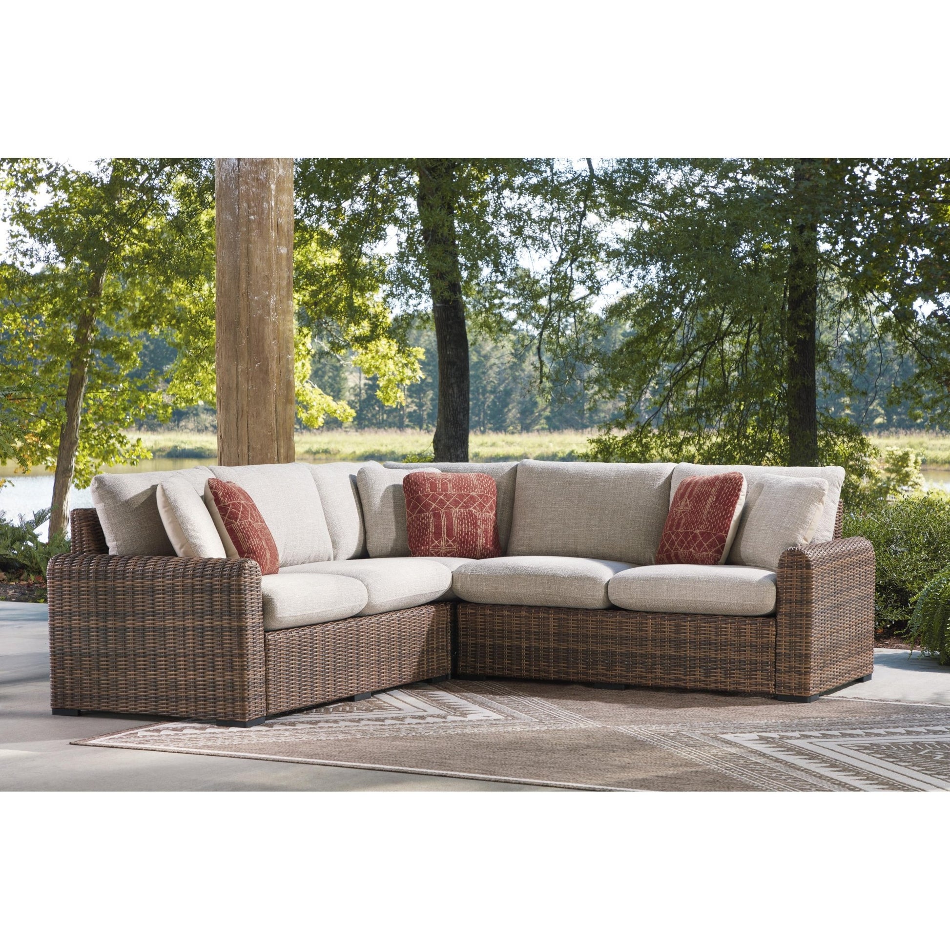 Signature Design by Ashley Dolan Creek PCP610P1 3 pc Outdoor Sectional - American Furniture of Slidell