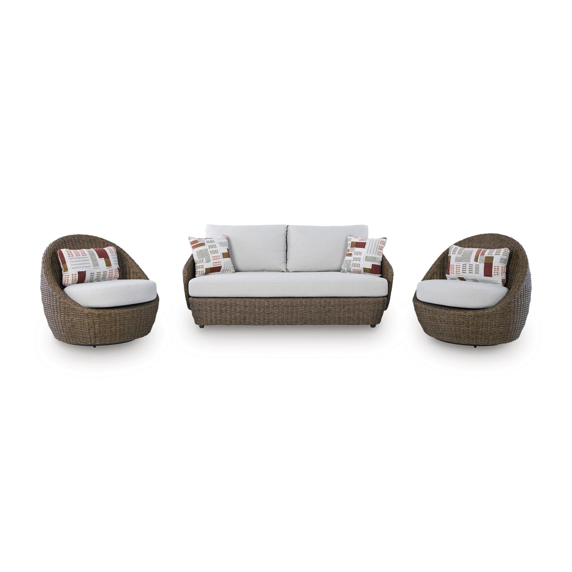 Signature Design by Ashley Double Point PCP503 - 070 Love/Swivel Chairs Set - American Furniture of Slidell