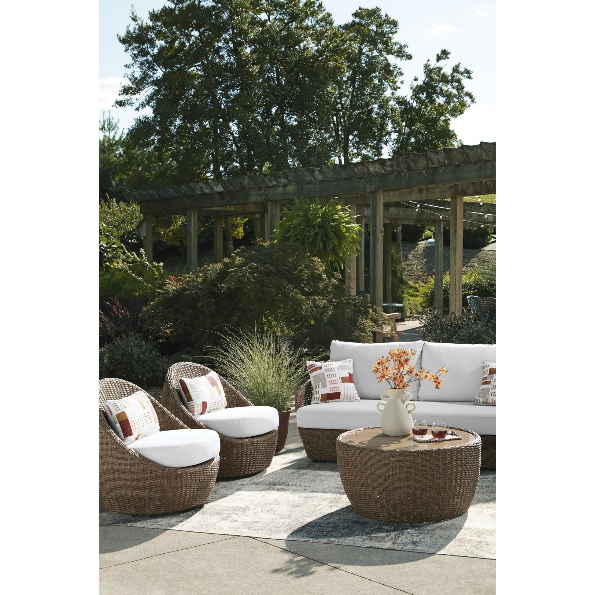 Signature Design by Ashley Double Point PCP503 - 070 Love/Swivel Chairs Set - American Furniture of Slidell