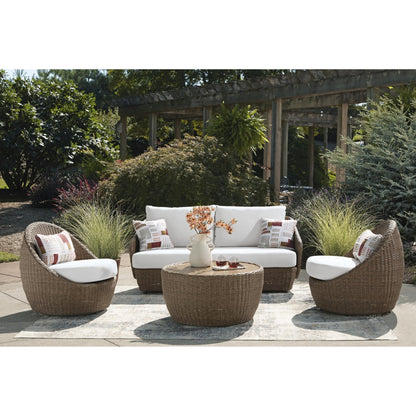 Signature Design by Ashley Double Point PCP503 - 070 Love/Swivel Chairs Set - American Furniture of Slidell