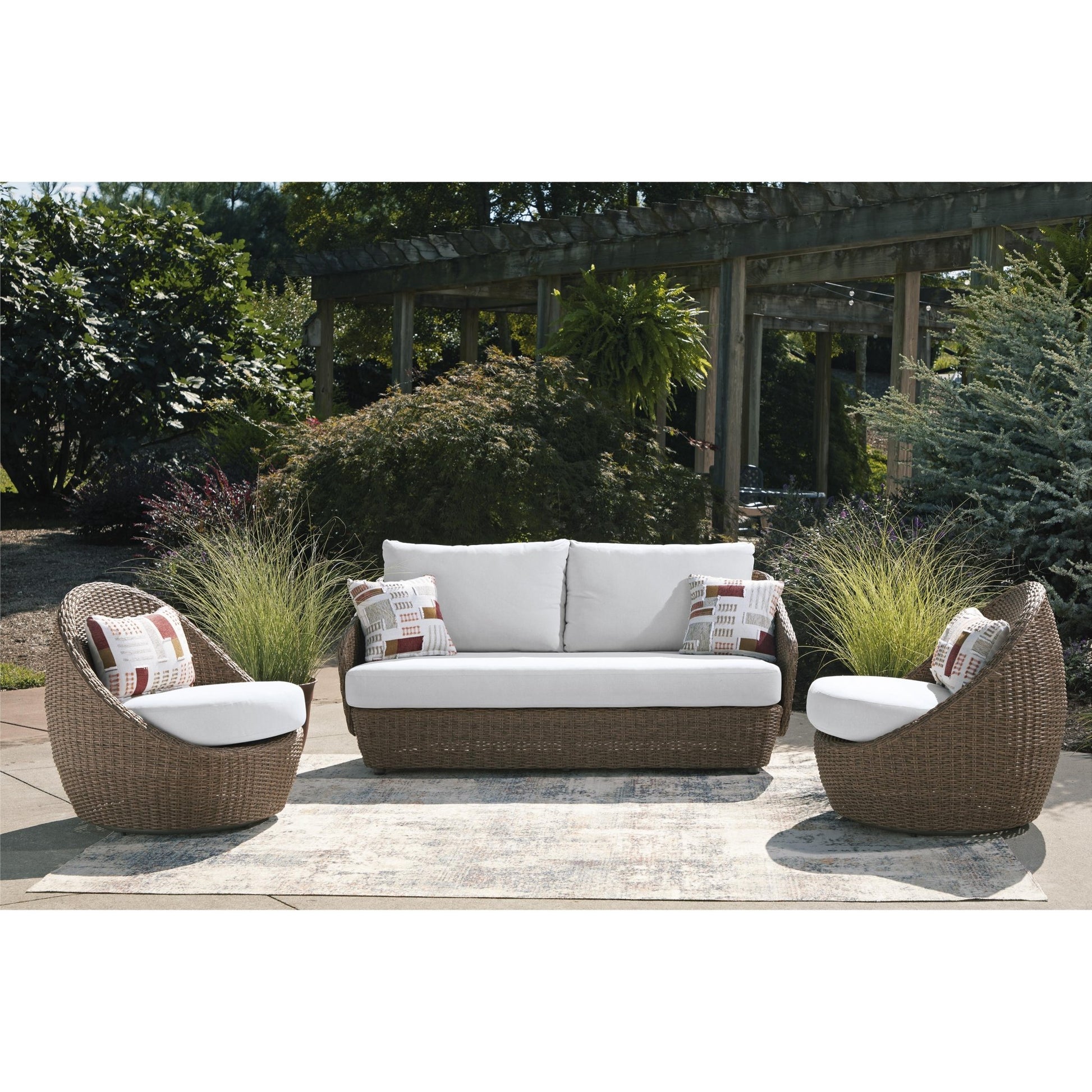 Signature Design by Ashley Double Point PCP503 - 070 Love/Swivel Chairs Set - American Furniture of Slidell