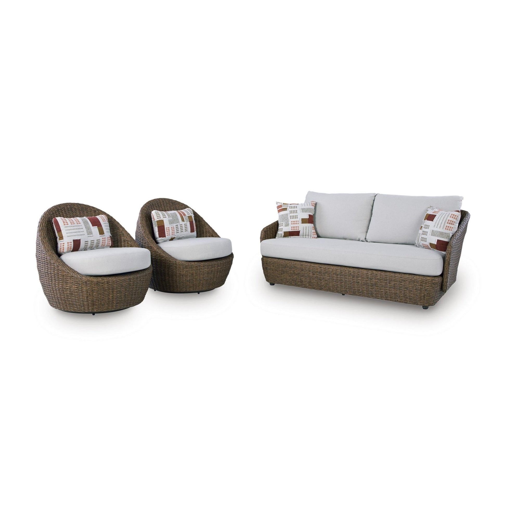 Signature Design by Ashley Double Point PCP503 - 070 Love/Swivel Chairs Set - American Furniture of Slidell