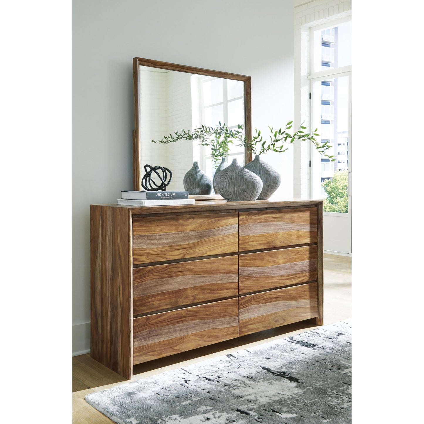 Signature Design by Ashley Dressonni B790B1 Dresser and Mirror - American Furniture of Slidell