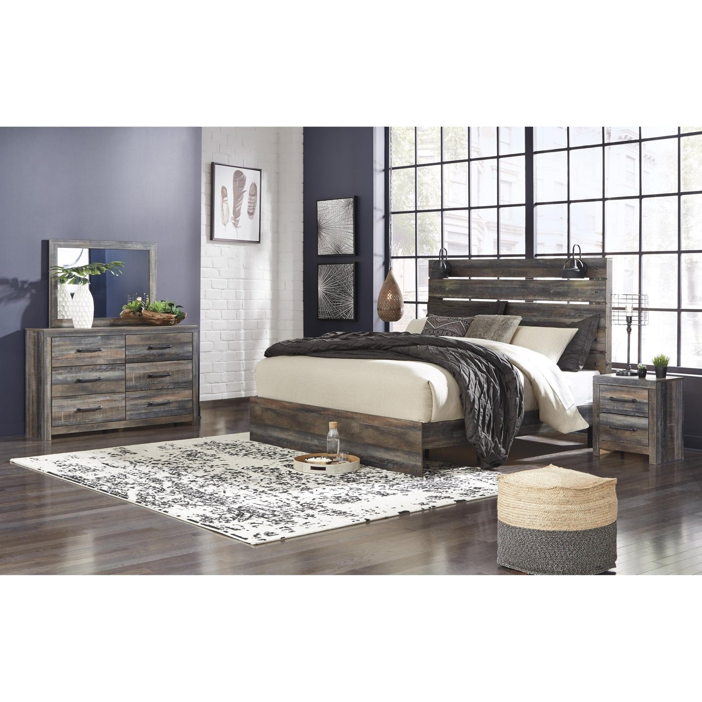Signature Design by Ashley Drystan B211 - 58 King Panel Headboard - American Furniture of Slidell