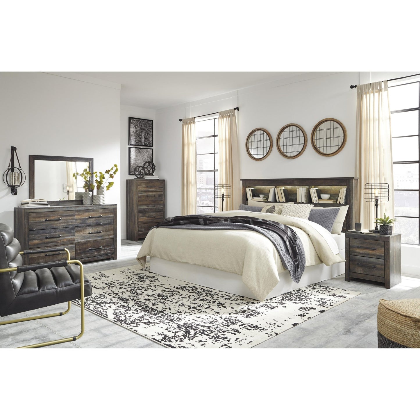 Signature Design by Ashley Drystan B211 - 69 King/California King Bookcase Headboard - American Furniture of Slidell