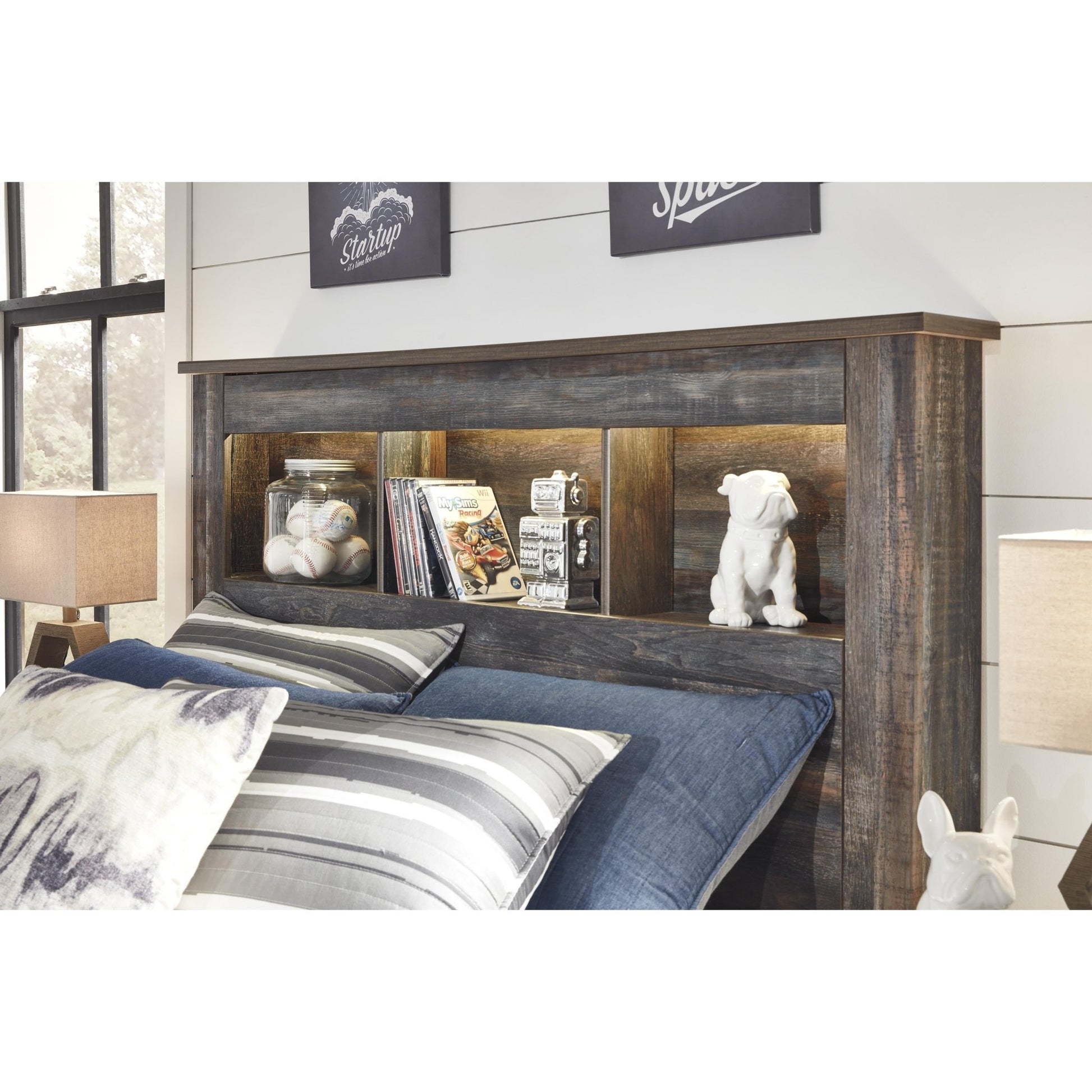 Signature Design by Ashley Drystan B211 - 85 Full Bookcase Headboard - American Furniture of Slidell