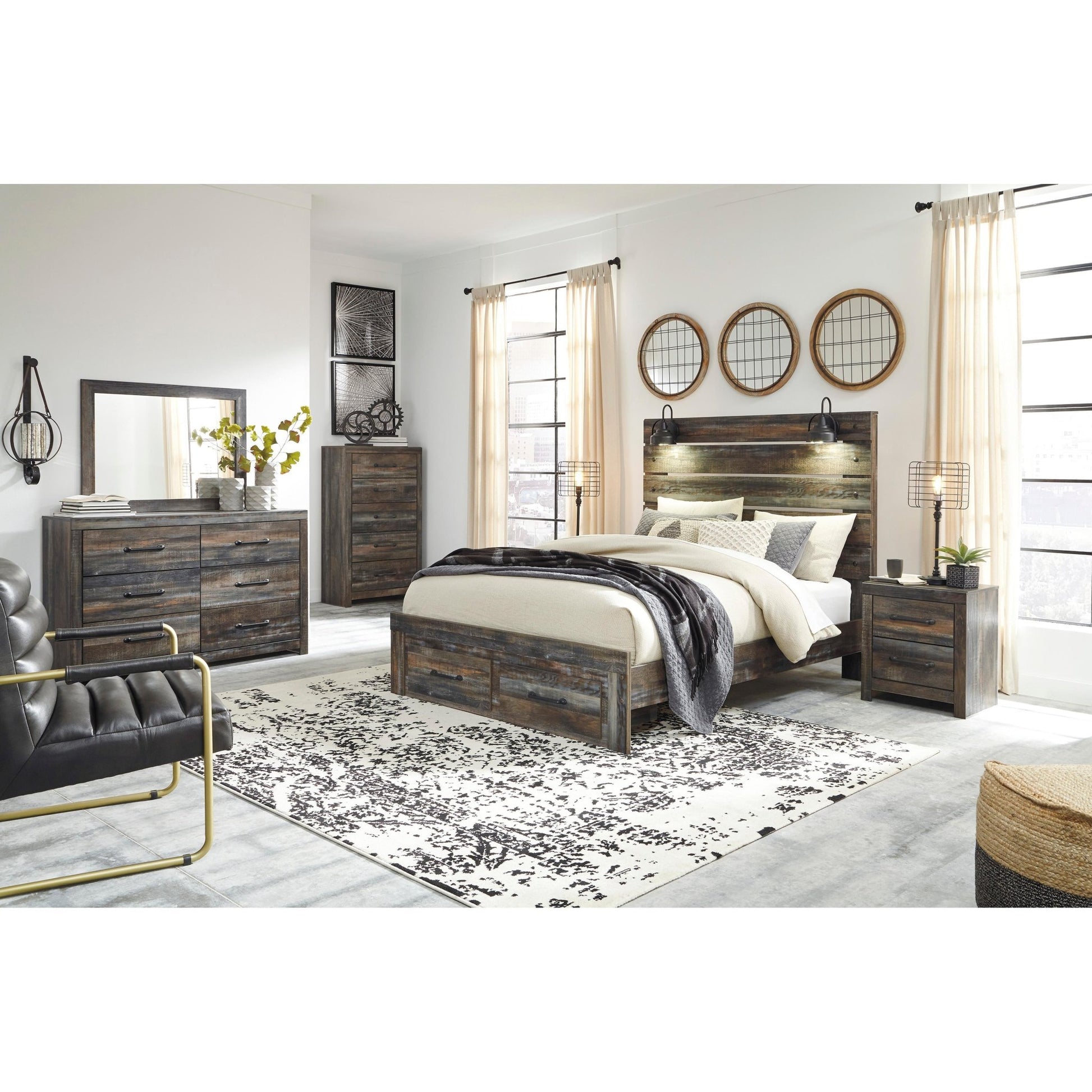 Signature Design by Ashley Drystan B211B107 6 pc Queen Storage Bedroom Set - American Furniture of Slidell