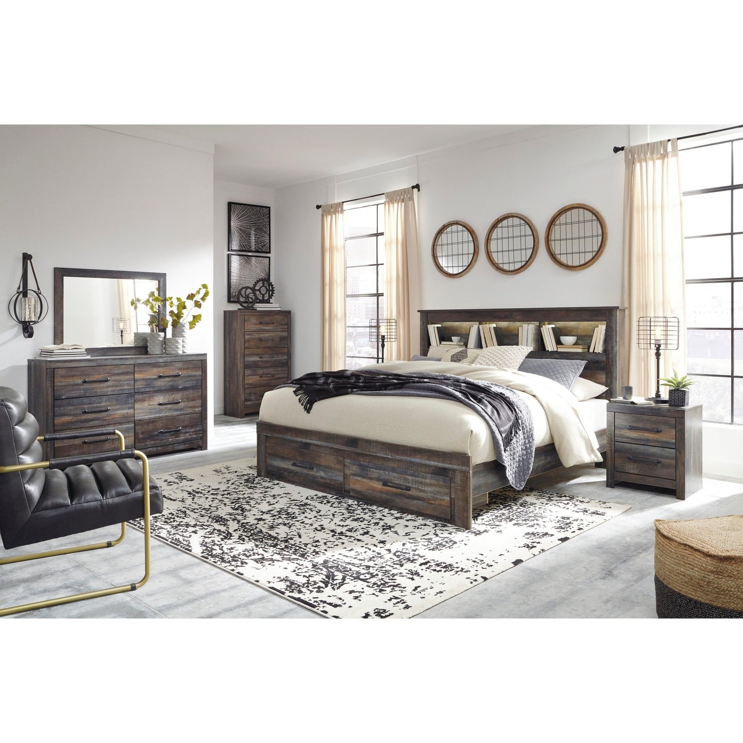 Signature Design by Ashley Drystan B211B22 7 pc King Storage Bedroom Set - American Furniture of Slidell