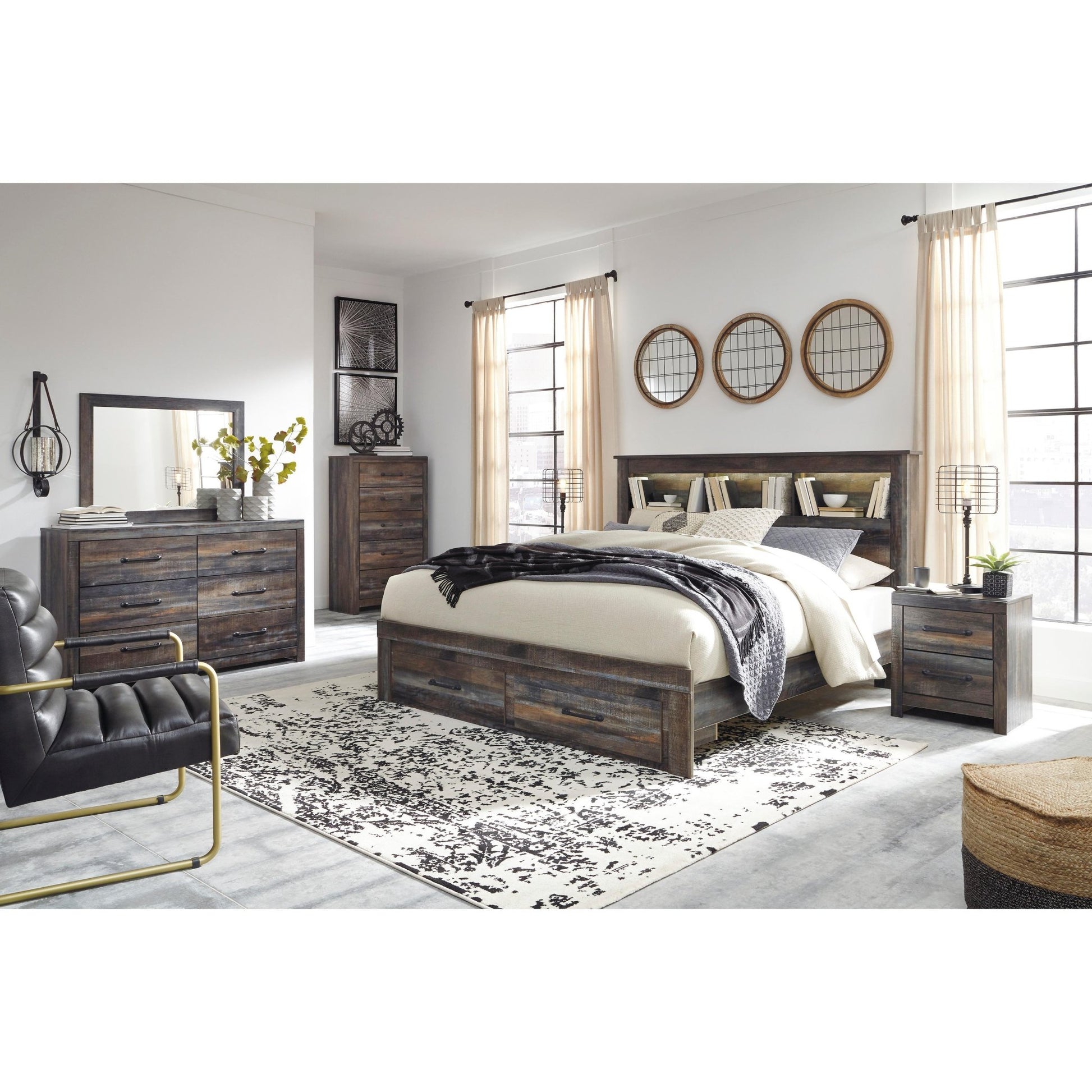 Signature Design by Ashley Drystan B211B22 7 pc King Storage Bedroom Set - American Furniture of Slidell