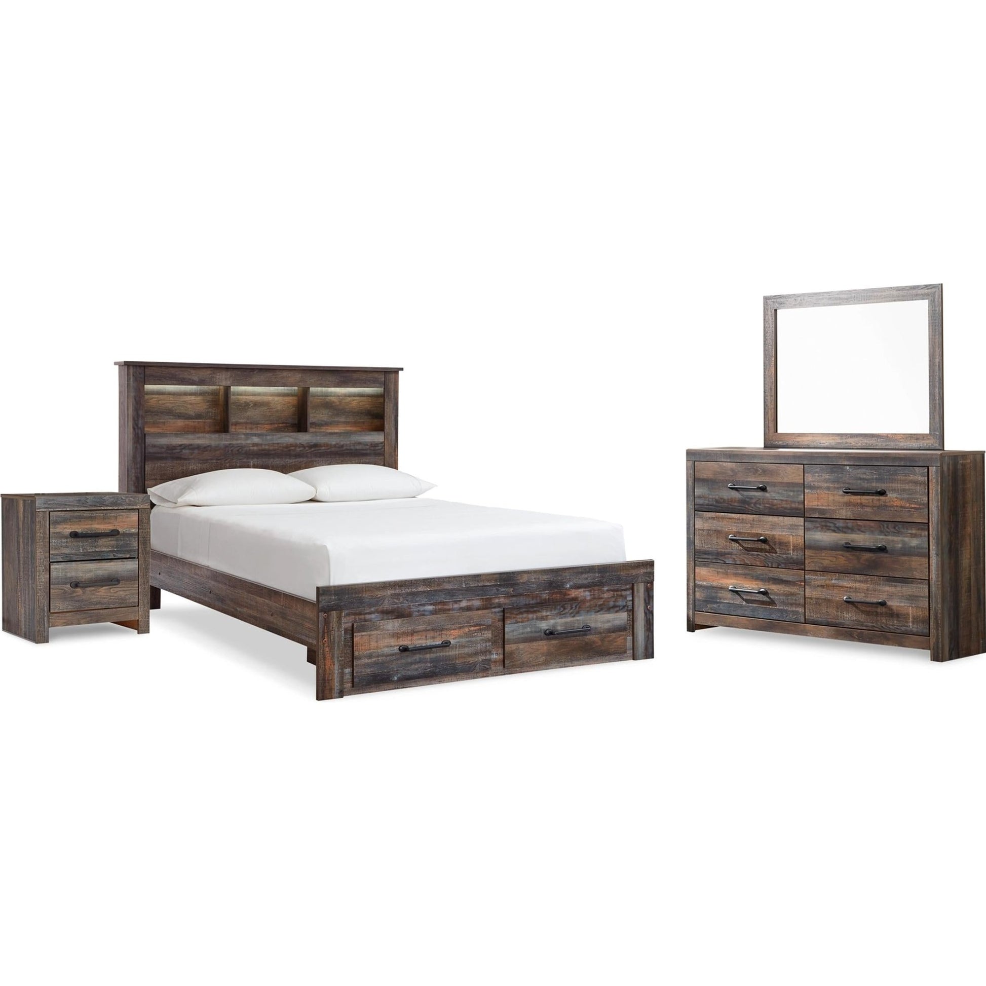 Signature Design by Ashley Drystan B211B75 6 pc Queen Bookcase Bedroom Set - American Furniture of Slidell