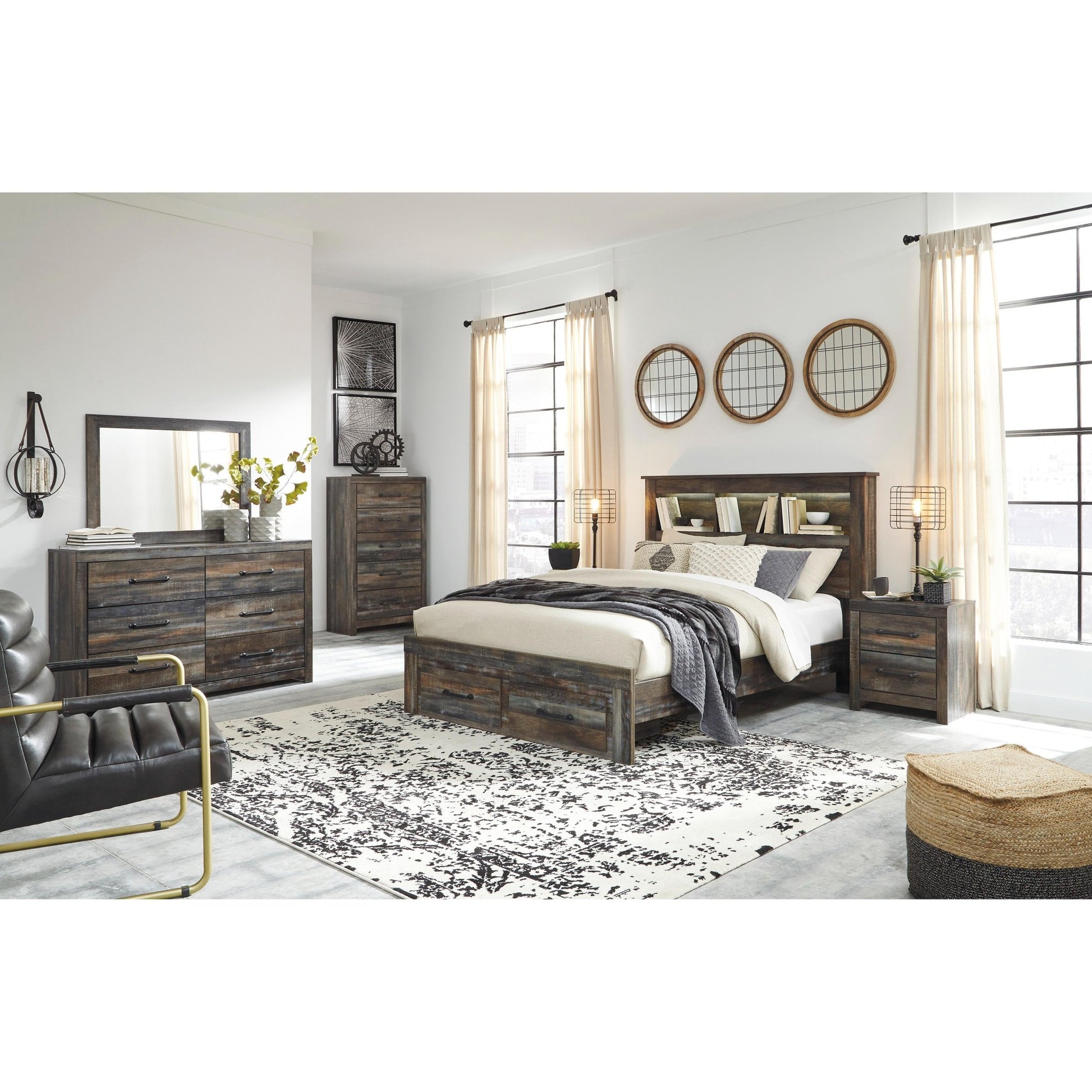Signature Design by Ashley Drystan B211B79 8 pc Queen Bookcase Bedroom Set - American Furniture of Slidell