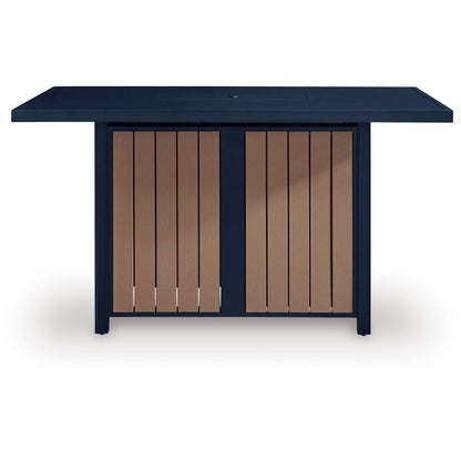 Signature Design by Ashley East Beach PCP587 - 665 Rectangular Bar Table with Fire Pit - American Furniture of Slidell