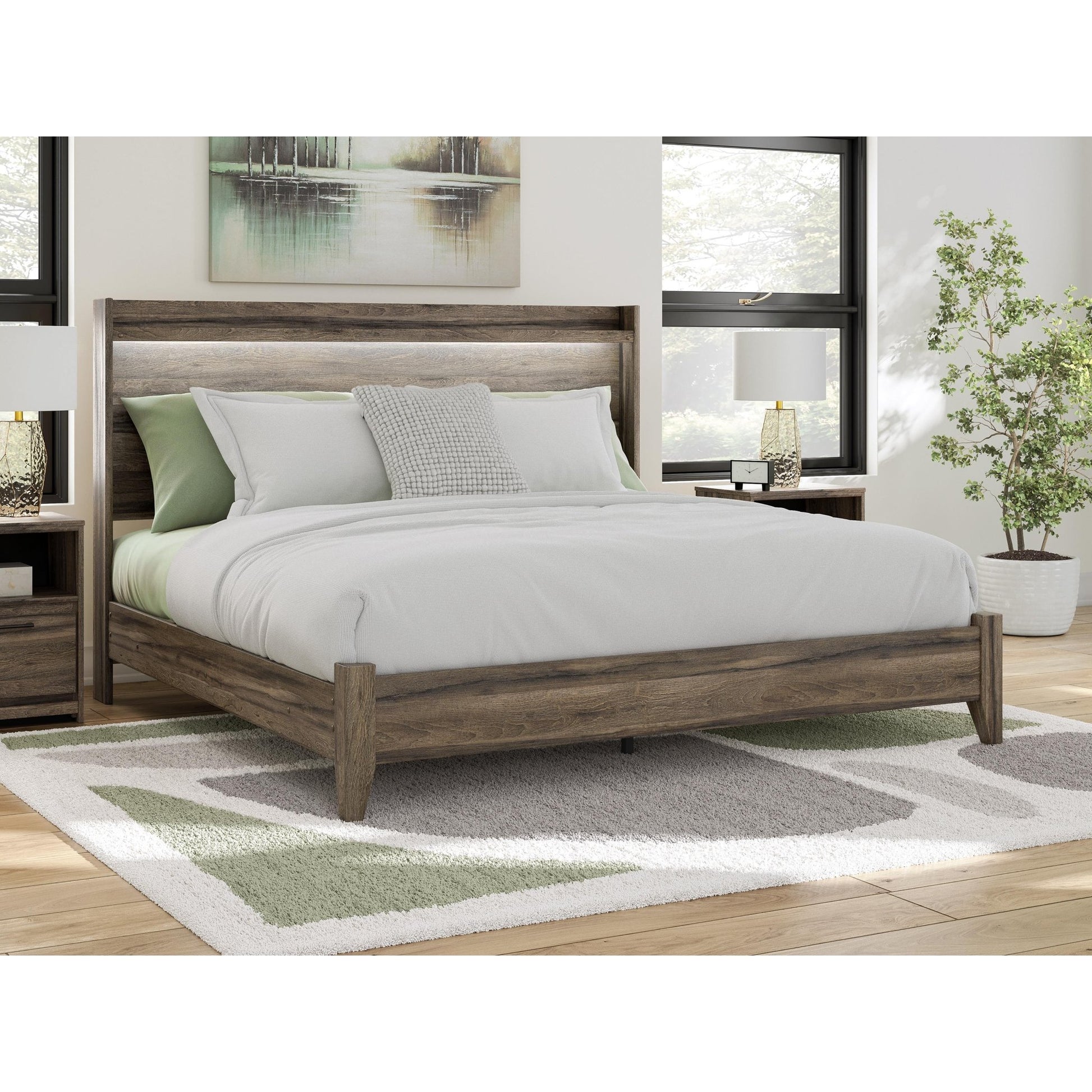 Signature Design by Ashley Elbrim PCB2005B6 King Panel Bed - American Furniture of Slidell