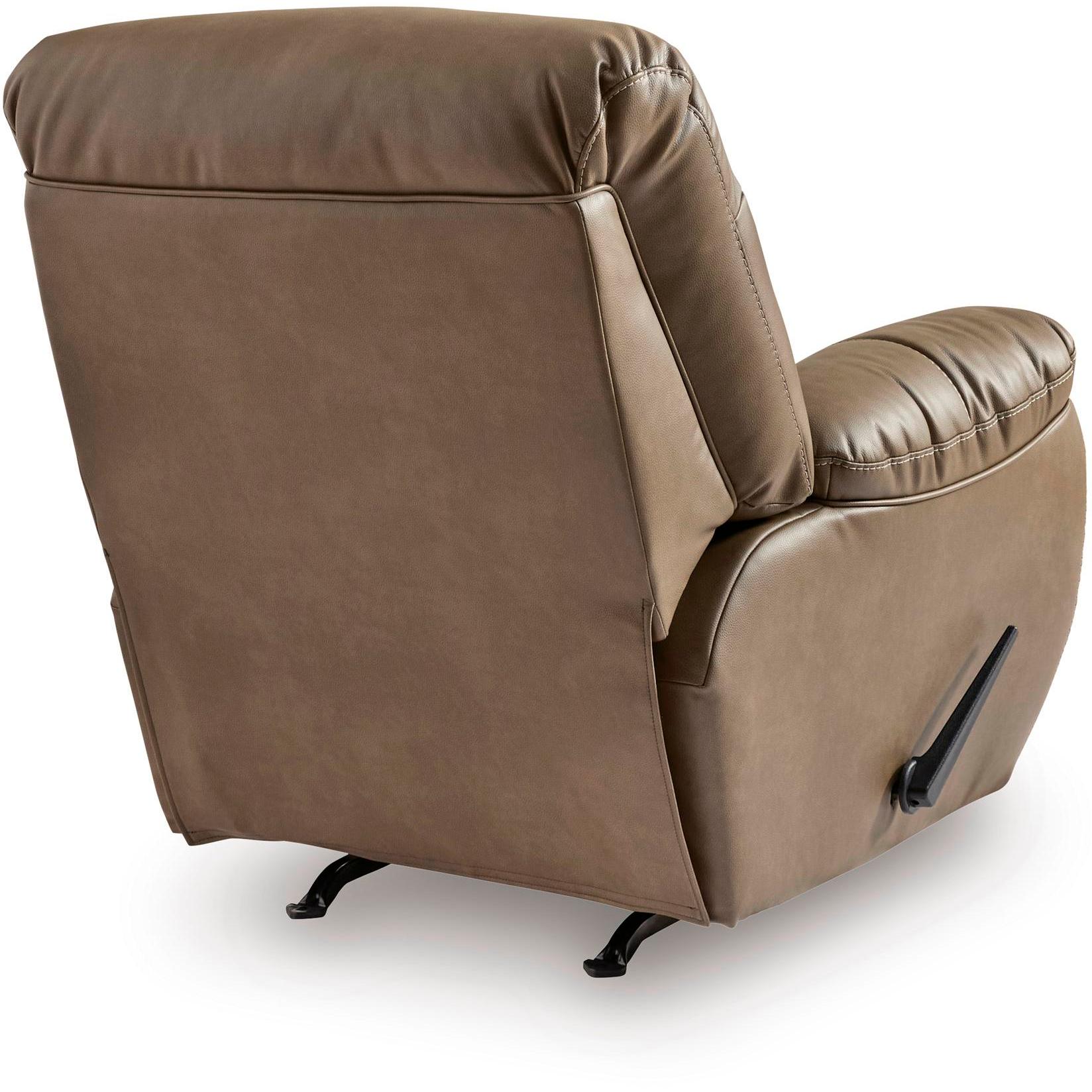Signature Design by Ashley Elksworth Rocker Leather Look Recliner PC8400225 - American Furniture of Slidell