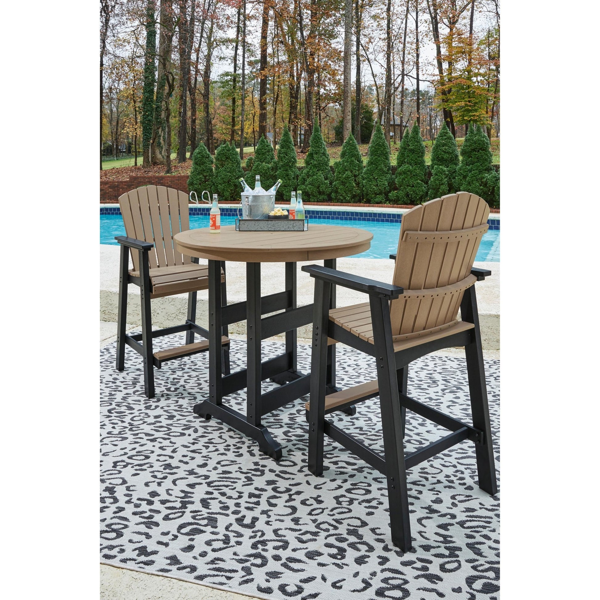Signature Design by Ashley Fairen Trail P211P1 3 - piece Outdoor Dining Set - American Furniture of Slidell