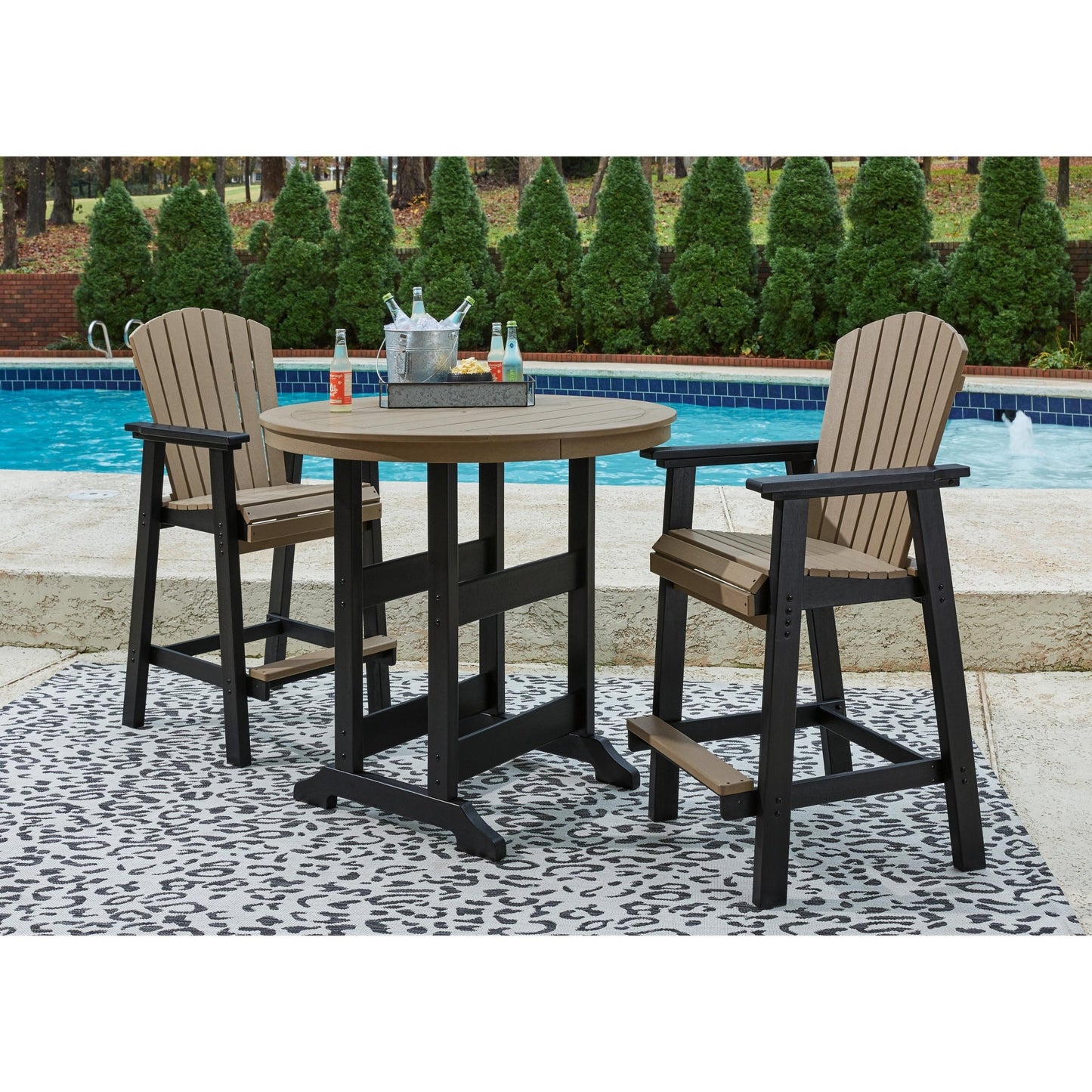 Signature Design by Ashley Fairen Trail P211P1 3 - piece Outdoor Dining Set - American Furniture of Slidell