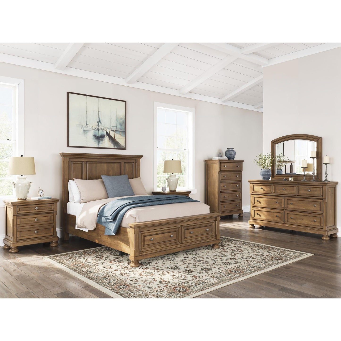 Signature Design by Ashley Feddinger PCB779B11 Queen Panel Storage Bed - American Furniture of Slidell
