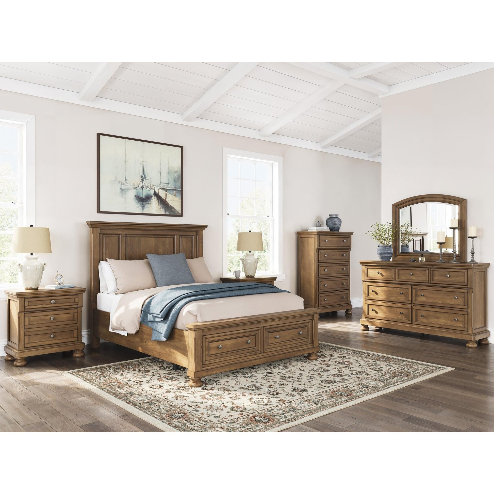 Signature Design by Ashley Feddinger PCB779B11 Queen Panel Storage Bed - American Furniture of Slidell