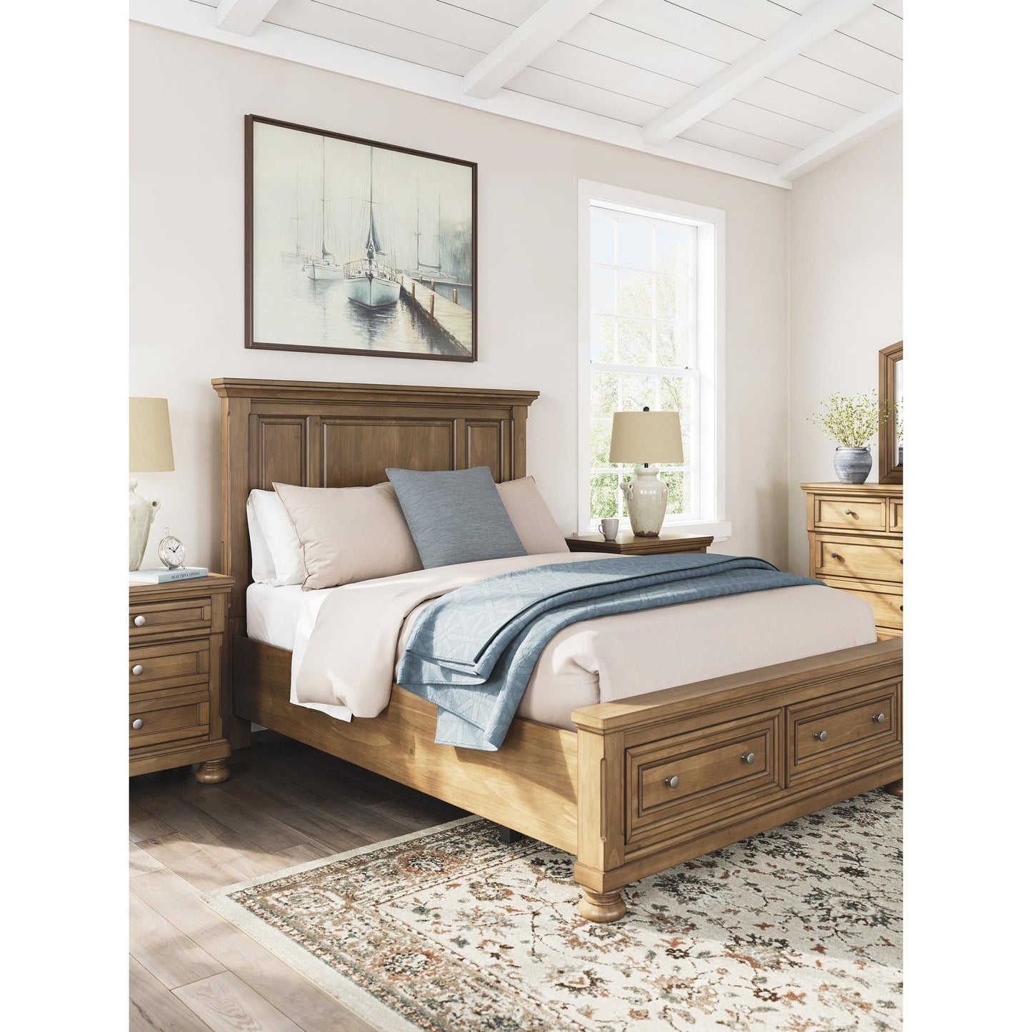 Signature Design by Ashley Feddinger PCB779B11 Queen Panel Storage Bed - American Furniture of Slidell