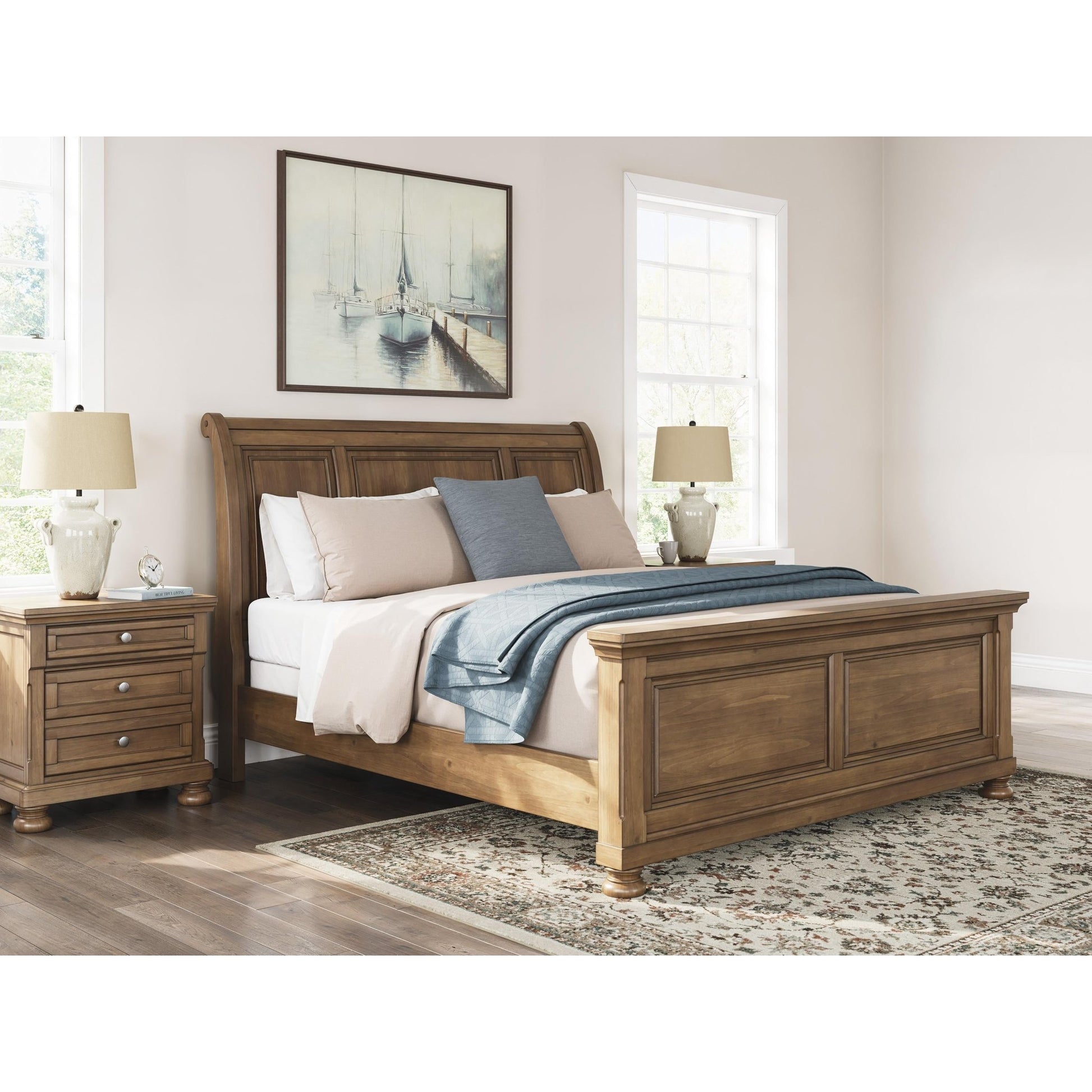 Signature Design by Ashley Feddinger PCB779B16 California King Sleigh Bed - American Furniture of Slidell