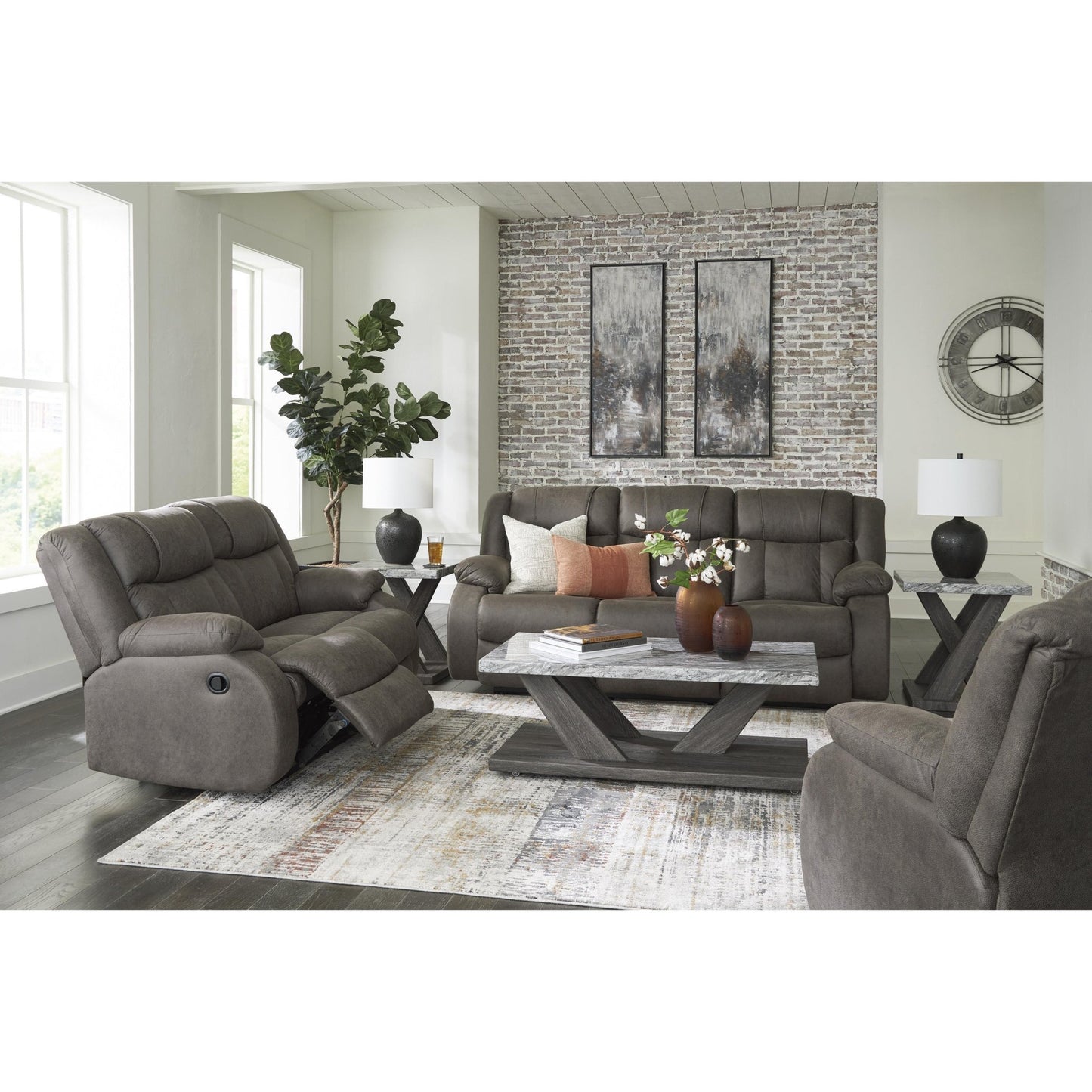 Signature Design by Ashley First Base 68804U2 3 pc Reclining Living Room Set - American Furniture of Slidell
