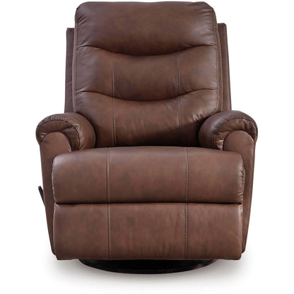 Signature Design by Ashley Flynwood Swivel Glider Leather Match Recliner PCU1340061 - American Furniture of Slidell