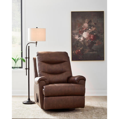 Signature Design by Ashley Flynwood Swivel Glider Leather Match Recliner PCU1340061 - American Furniture of Slidell