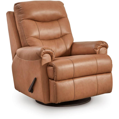 Signature Design by Ashley Flynwood Swivel Glider Leather Match Recliner PCU1340161 - American Furniture of Slidell