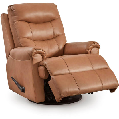 Signature Design by Ashley Flynwood Swivel Glider Leather Match Recliner PCU1340161 - American Furniture of Slidell