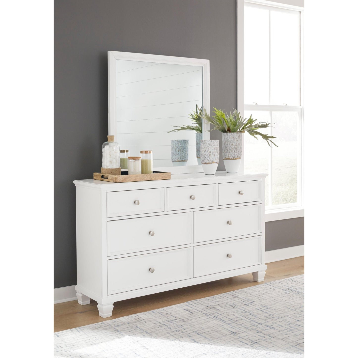 Signature Design by Ashley Fortman B680B1 Dresser and Mirror - American Furniture of Slidell