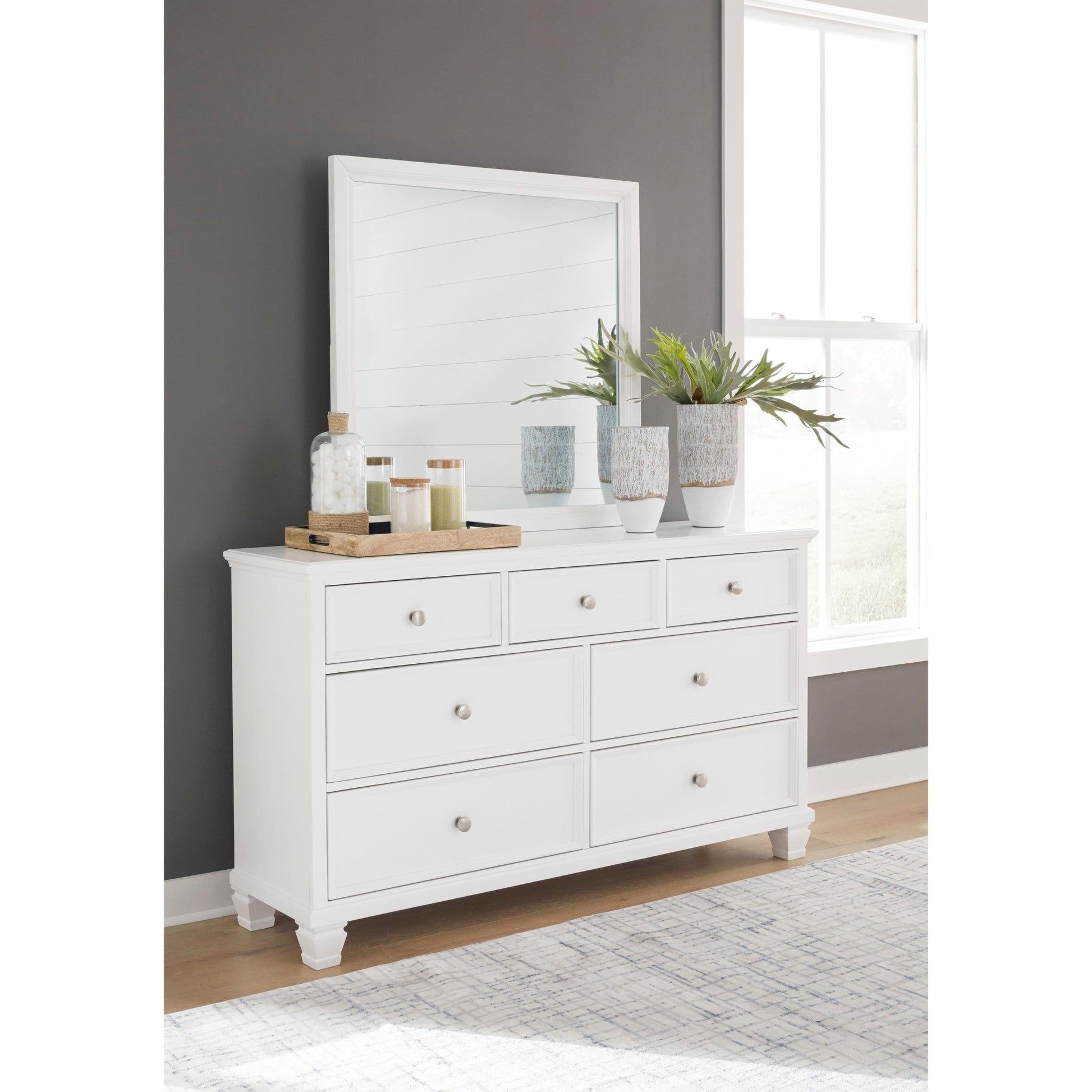 Signature Design by Ashley Fortman B680B1 Dresser and Mirror - American Furniture of Slidell