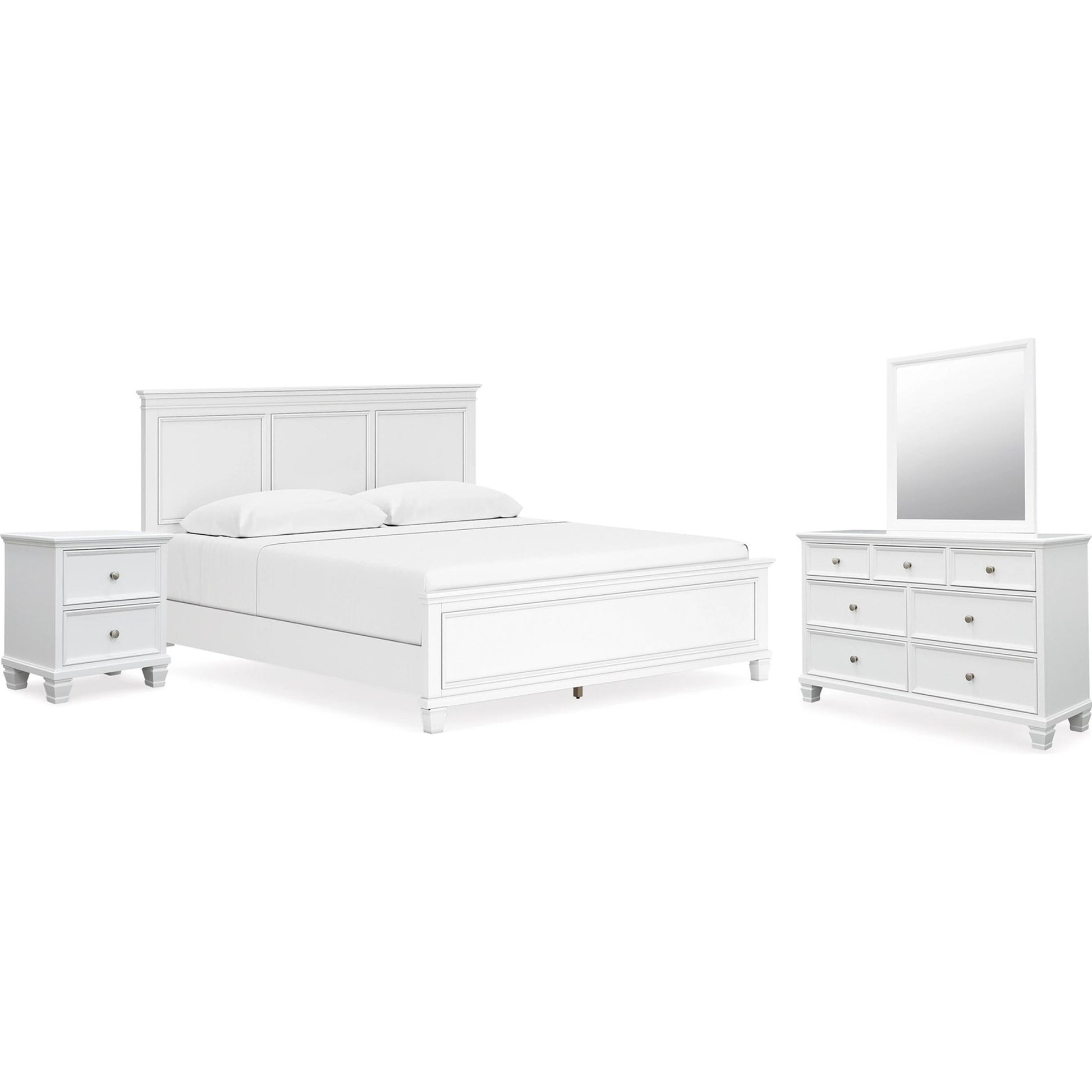 Signature Design by Ashley Fortman B680B17 6 pc King Panel Bedroom Set - American Furniture of Slidell