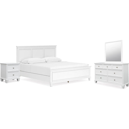 Signature Design by Ashley Fortman B680B17 6 pc King Panel Bedroom Set - American Furniture of Slidell