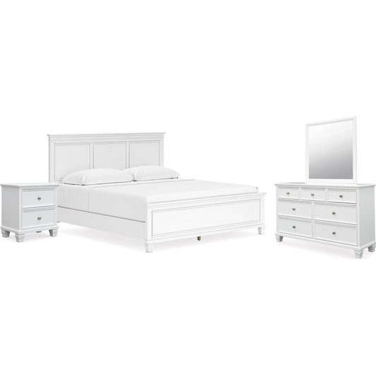 Signature Design by Ashley Fortman B680B17 6 pc King Panel Bedroom Set - American Furniture of Slidell
