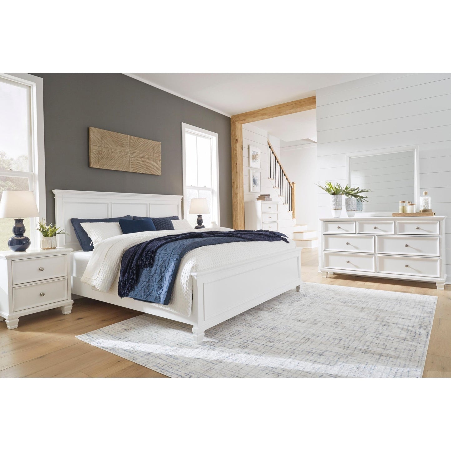 Signature Design by Ashley Fortman B680B2 Queen Panel Bed - American Furniture of Slidell