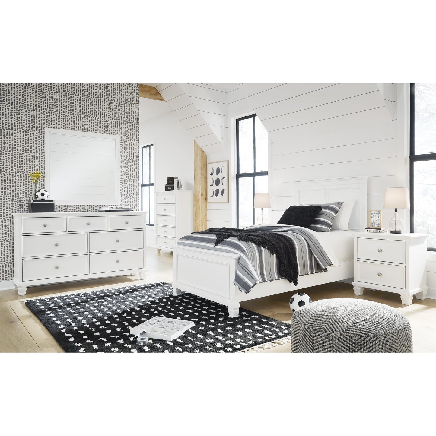 Signature Design by Ashley Fortman B680B6 Twin Panel Bed - American Furniture of Slidell