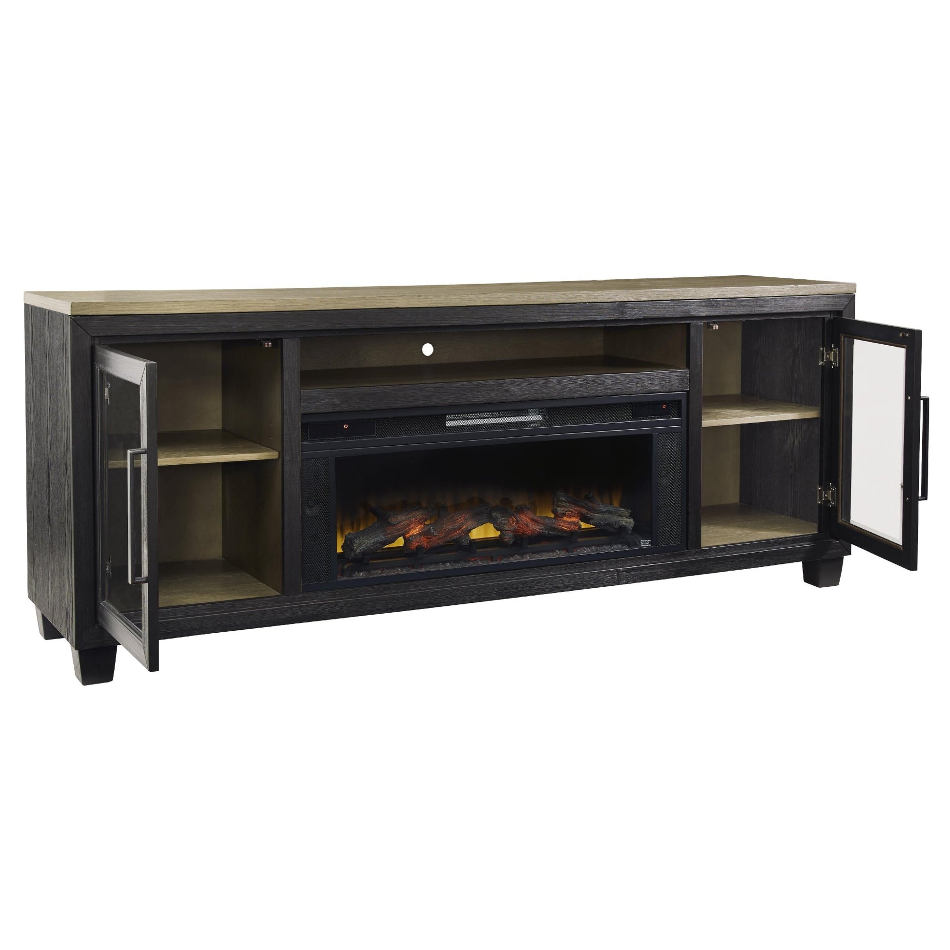 Signature Design by Ashley Foyland W989W1 83" TV Stand with Electric Fireplace - American Furniture of Slidell
