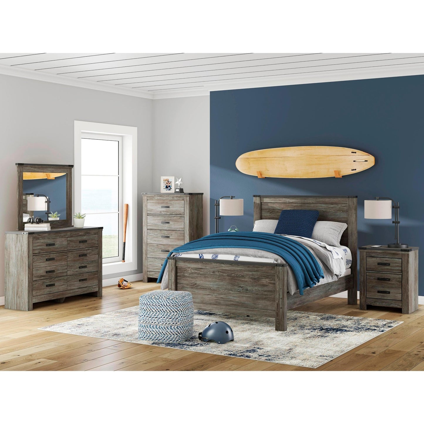 Signature Design by Ashley Frandern B4480 - 46 Five Drawer Chest - American Furniture of Slidell