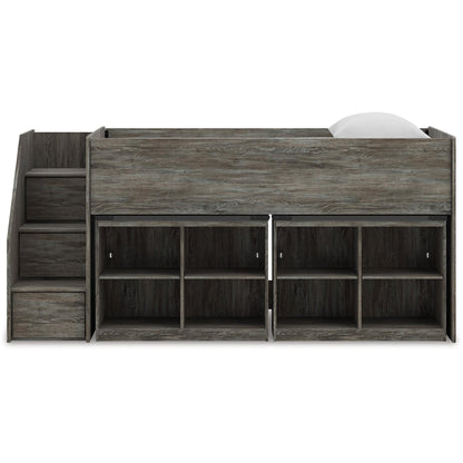 Signature Design by Ashley Frandern B4480B25 Twin Loft Bed with Bookcase Storage - American Furniture of Slidell