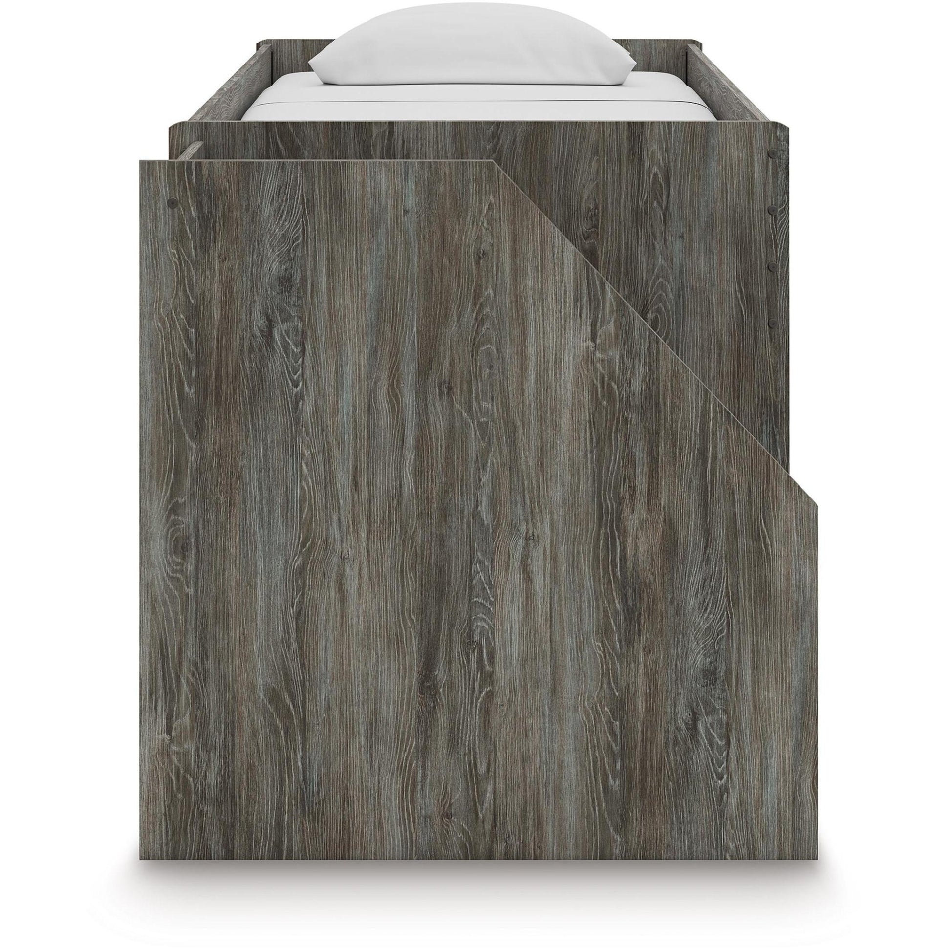 Signature Design by Ashley Frandern B4480B25 Twin Loft Bed with Bookcase Storage - American Furniture of Slidell