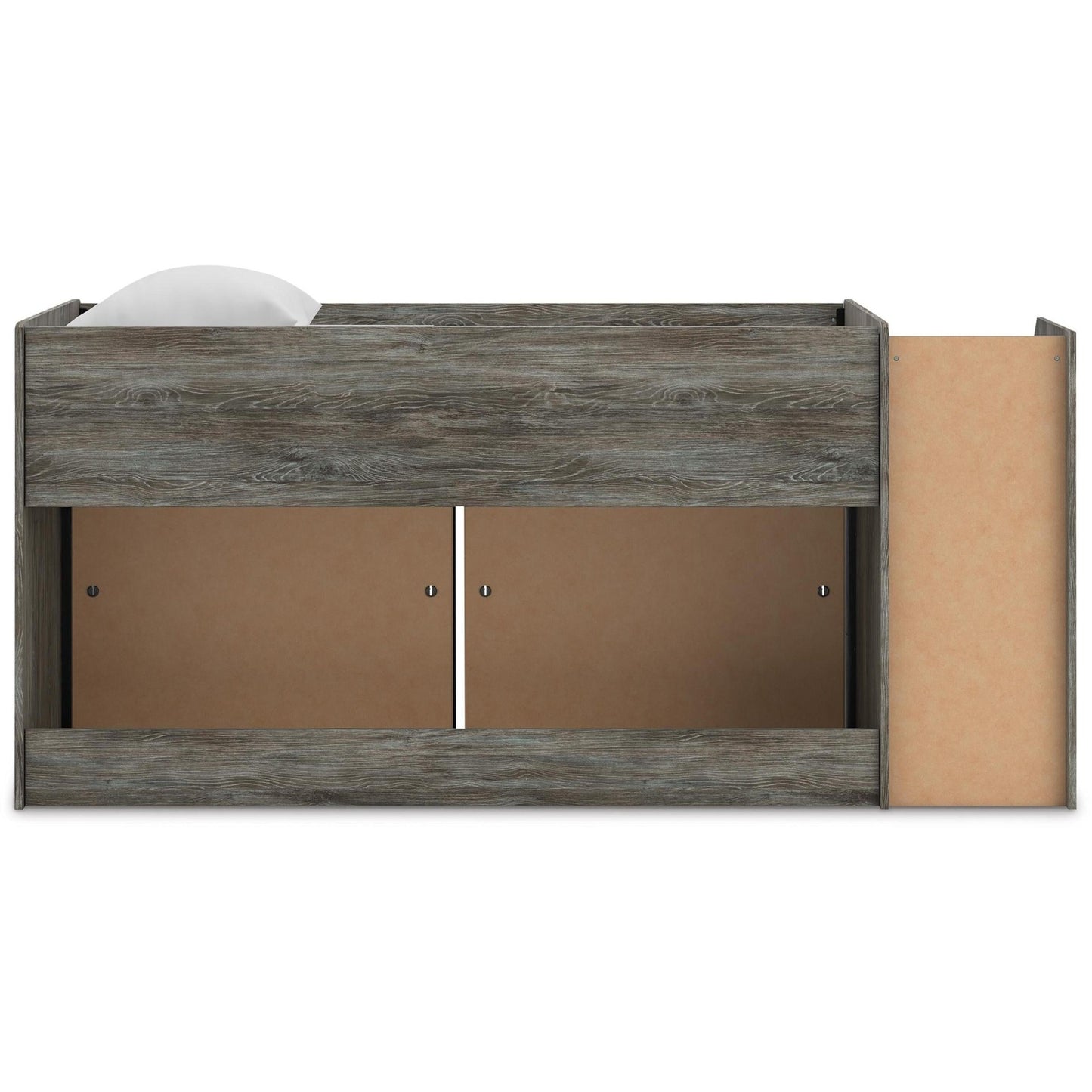 Signature Design by Ashley Frandern B4480B25 Twin Loft Bed with Bookcase Storage - American Furniture of Slidell