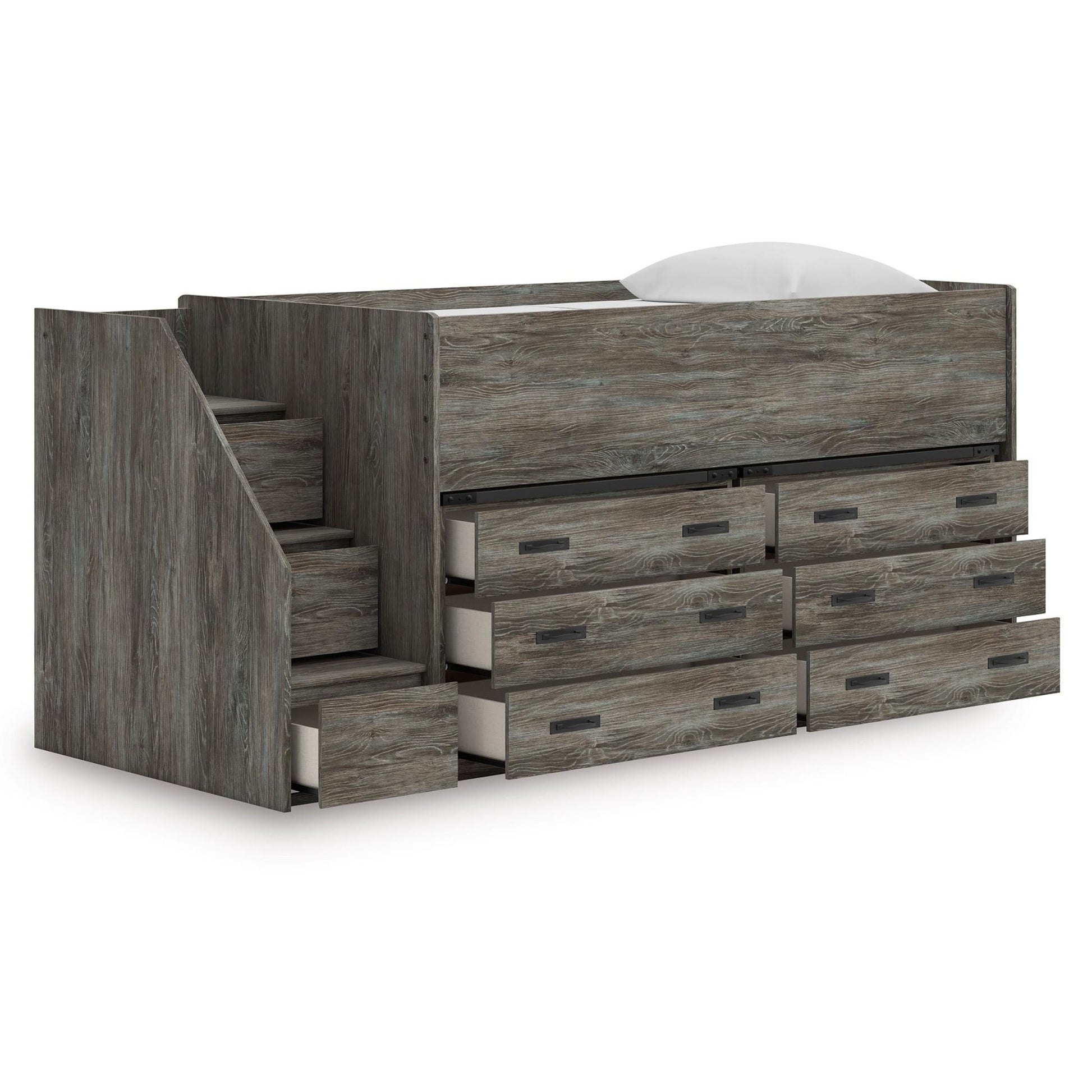 Signature Design by Ashley Frandern B4480B26 Twin Loft Bed with Drawer Storage - American Furniture of Slidell