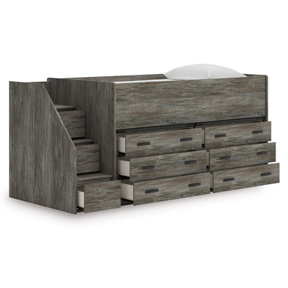 Signature Design by Ashley Frandern B4480B26 Twin Loft Bed with Drawer Storage - American Furniture of Slidell