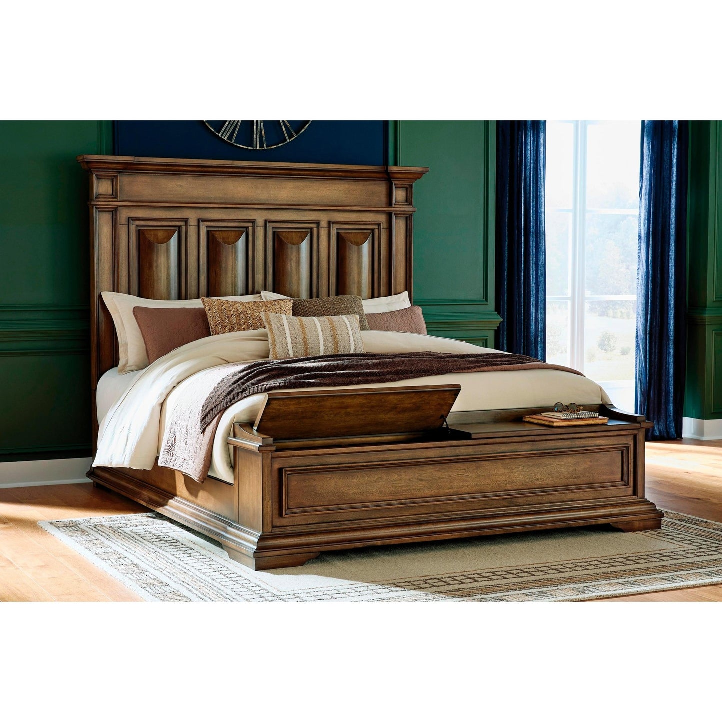 Signature Design by Ashley Frantanna PCB949B9 California King Panel Storage Bed - American Furniture of Slidell